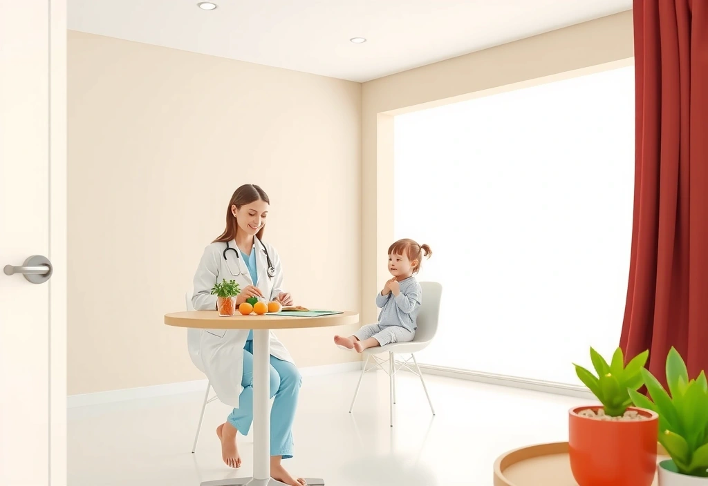 Sarah Martin dans son cabinet de consultation en nutrition postnatale